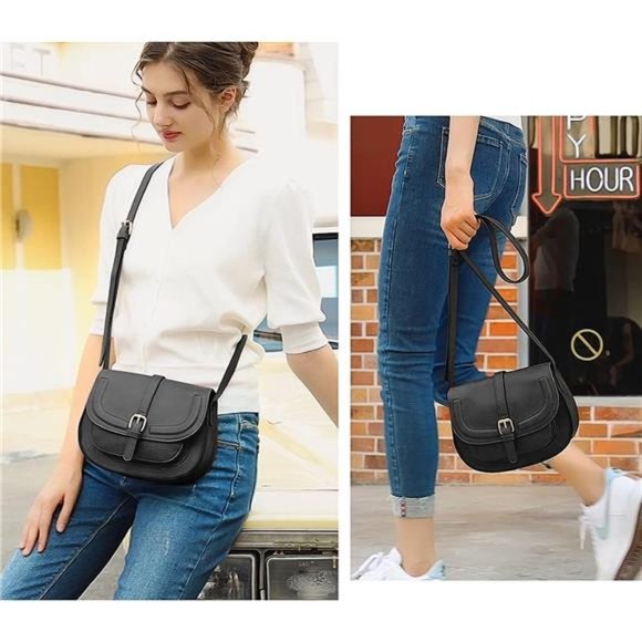 Crossbody Bags for Women Small Over the Shoulder Saddle Purses and Boho Handbags - Picture 6 of 6